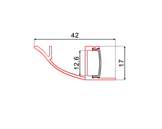 Profilé aluminium D054