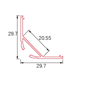Profilé aluminium D006B