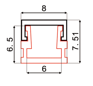 Profilé aluminium D044
